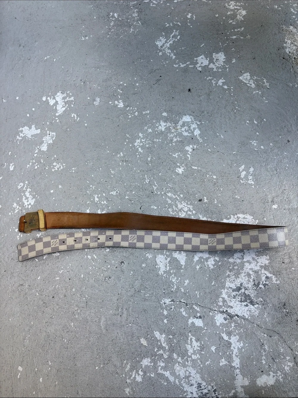 Louis Vuitton Damier Azur men’s belt